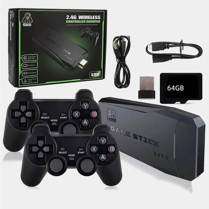 Портативна консоль ігрова приставка Canno M8 Game Stick Lite геймстік з геймпадами Київ - фото 1