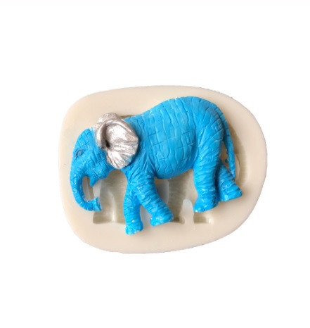 Молд силиконовый Слон 62 на 48 мм серый Киев - изображение 3