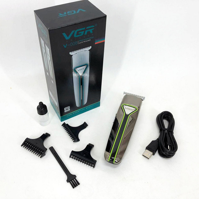 Бездротова електробритва VGR V-008 Pro, Бритва тример для бороди, Професійна машинка для OG-758 стрижки голови Київ - фото 8