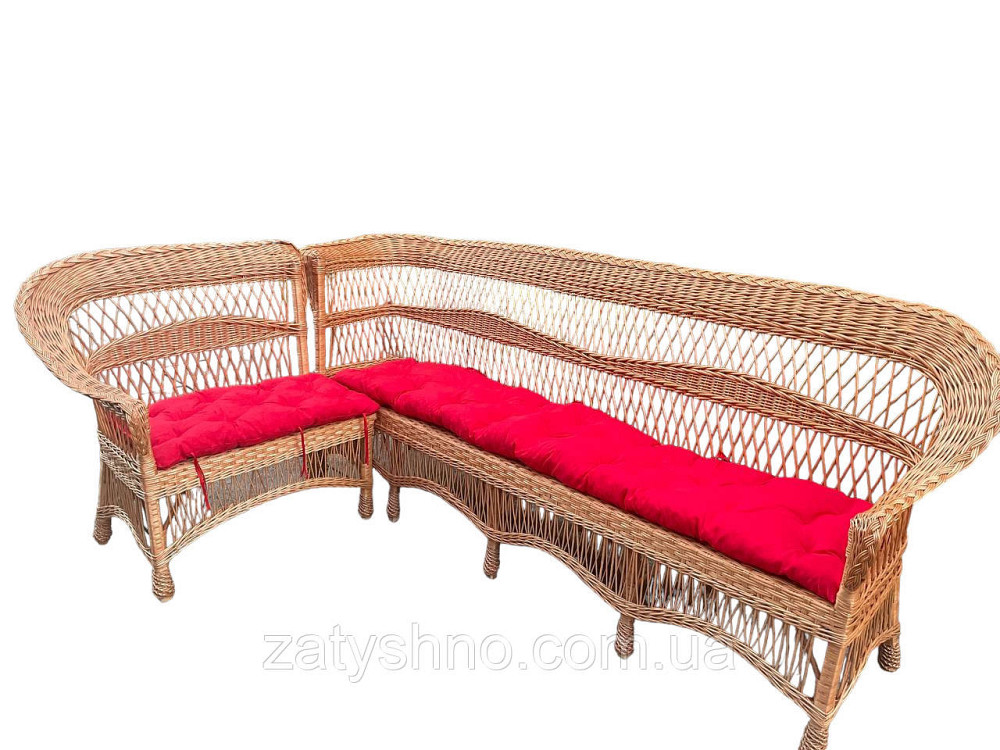 Диван плетеный угловой из лозы  большой с подушкой Киев - изображение 5