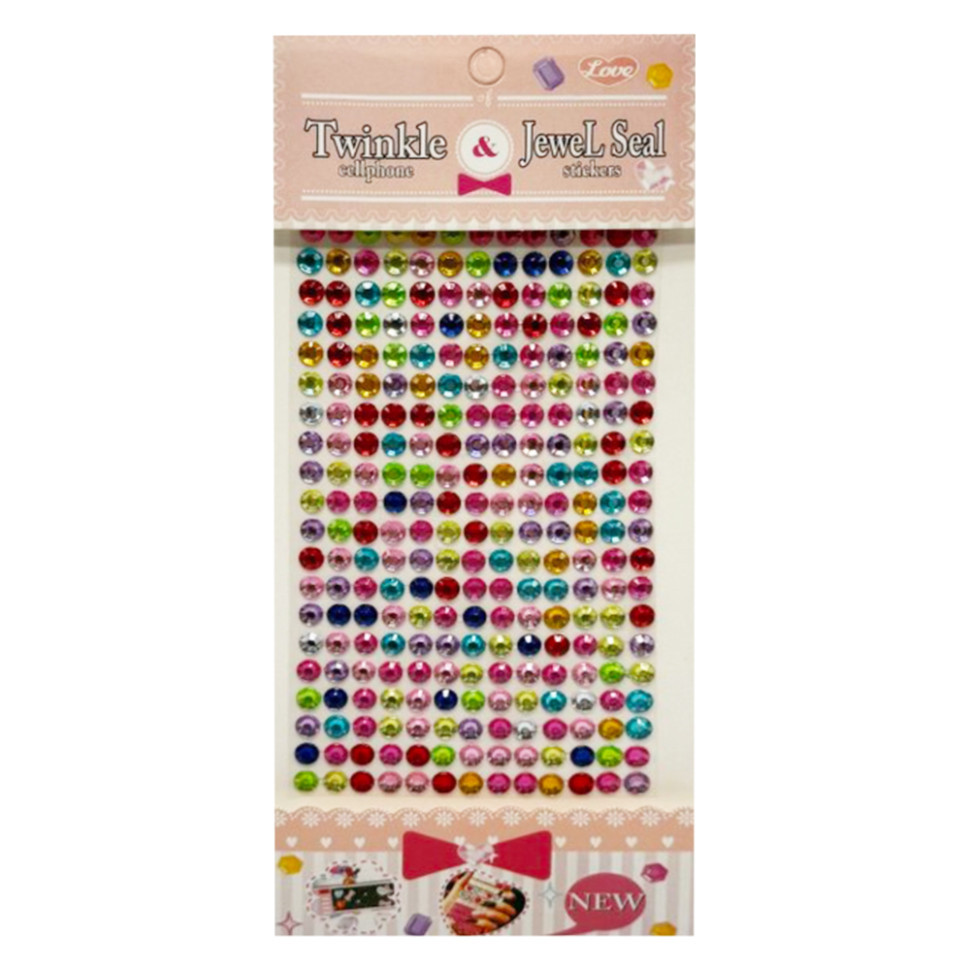 Наклейки декоративні "Стрази" F39 на планшеті 260 шт Вінниця - фото 1