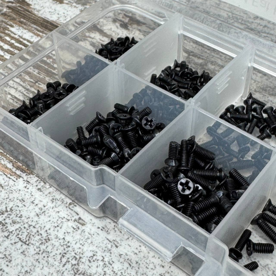 Винты микровинты потайные для ноутбуков M2 M2.5 M3 набор 500шт крепеж Киев