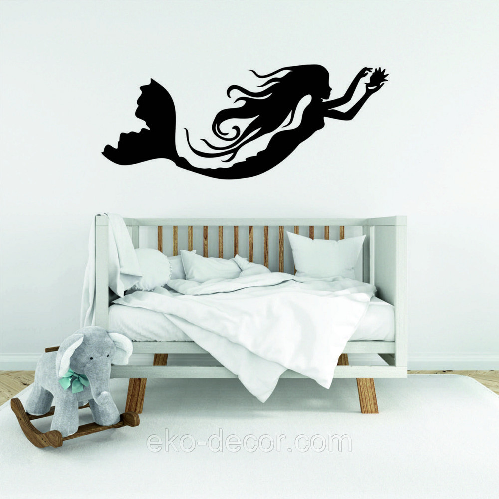 Декоративне настінне 3D Панно «Русалонька» Декор на стіну з об'ємом Київ - фото 1