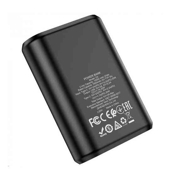 Павербанк 10000 mAh HOCO Q3 Mayflower PD20W+QC3.0 быстрая зарядка черный power bank повербанк Одесса