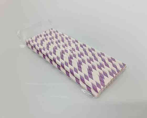 Соломка паперова трубочка 25шт вита фіолетова (1 шт) Харків