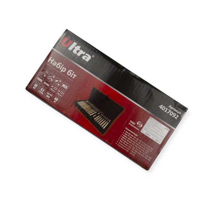 Набір біт 10мм з переходом. 1/2", 3/8" TORX, HEX, SPLINE 40 шт, S2 (мет. бокс) Ultra Мукачево - фото 3