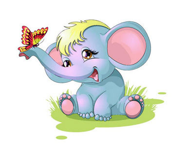 Термонаклейка на дитячий одяг Слонік Київ - фото 1