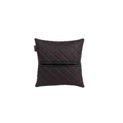 Подушка EVAtech ECO 30x30 см чорна з червоною ниткою (SPSCSBR) Винница