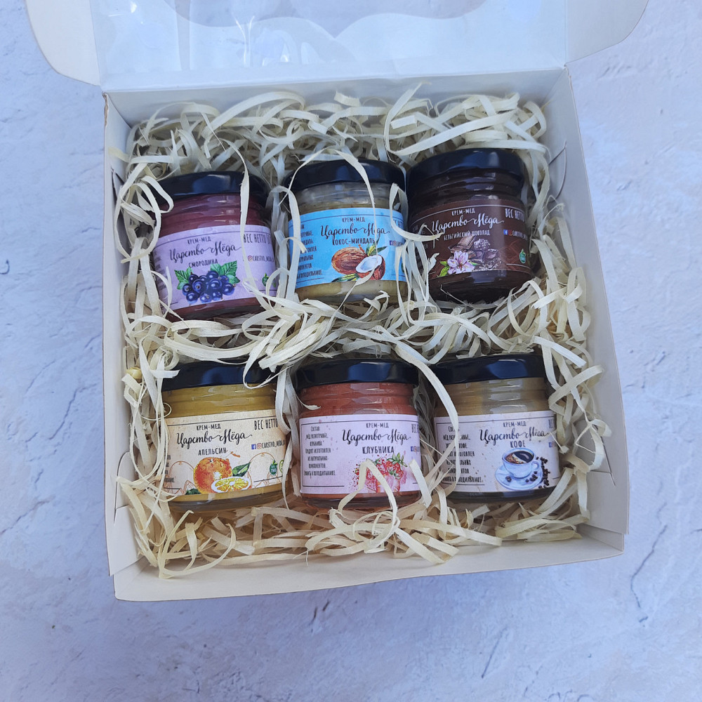 Солодкий дегустаційний подарунок з крем медом №25, 6 шт. по 50 грамів Одеса - фото 1