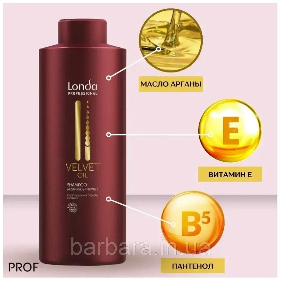 Шампунь  Londa Velvet Oil с маслом авокадо Мгновенное обновление волос 1000 мл Киев - изображение 1