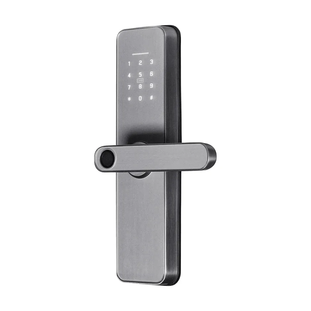 Замок біометричний автономний Trinix TRL-5405BTF Silver L/R з Bluetooth, зчитувачем відбитків пальців і карт Mifare (65-00088) Киев - изображение 3