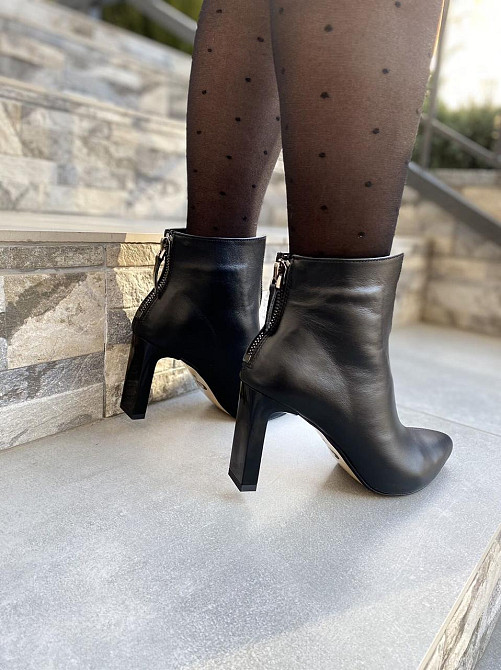 Crisma Жіночі черевики CRISMA чорні натуральна шкіра каблук 8см висота 10см розмір 38 (4371) Коломыя - изображение 8