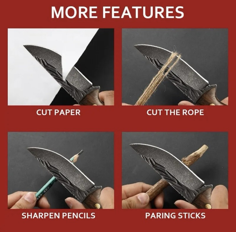 Походный нож, охотничий нож, рыбацкий нож , нож для кемпинга и природы, 20 см, нержавеющая сталь, коричневый Киев - изображение 8