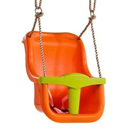 Гойдалка дитяча підвісна «Люкс» зі спинкою KBT Бельгія для дітей Помаранчевий Київ - фото 2