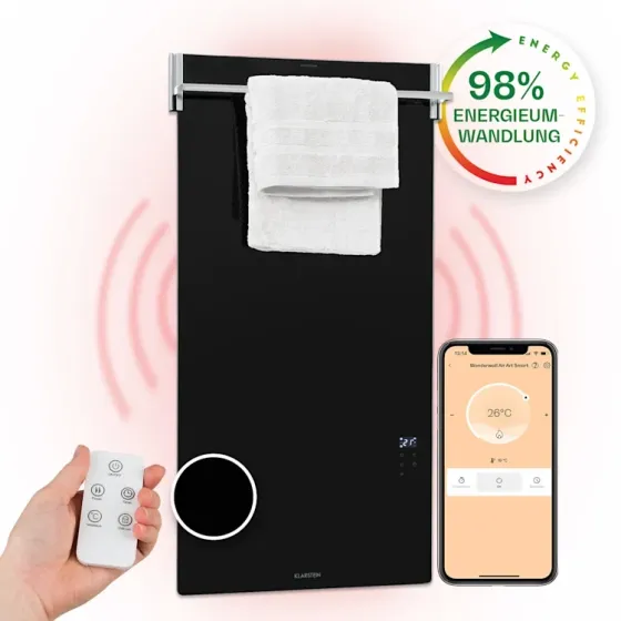 Розумний інфрачервоний обігрівач сушарка рушників KLARSTEIN Hot Spot Crystal Spotless Німеччина Уцін Дніпро