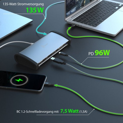 Порт-репликатор J5create Dock-Station USB-C 11-in-1 (Thunderbolt/PD/картридер/USB-A/USB-C) (JTD562-EN) Винница - изображение 3