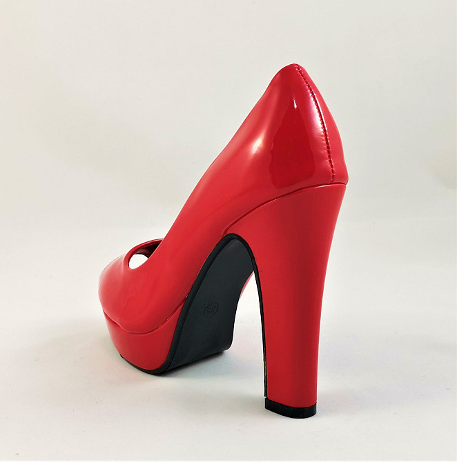 Жіночі Червоні Туфлі на Каблуку Лакові Модельні (розміри: 36) — 02-3 Дніпро - фото 5