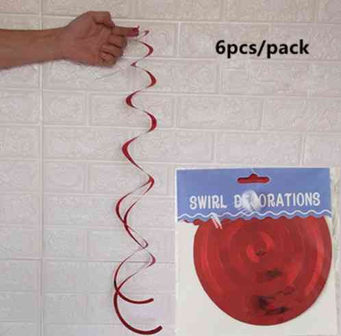 Дощик гірлянда під стелю 6 стрічок 70 см червоний Київ