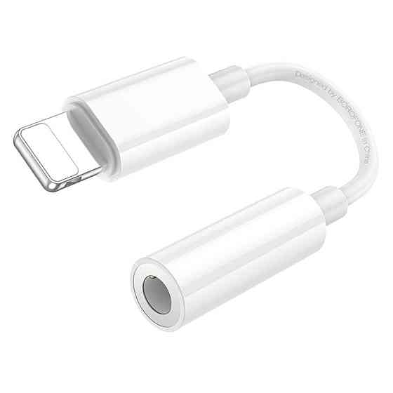 Кабель перехiдник BOROFONE BV21 Genuine iP - 3.5 digital audio converter White 6941991111143 Одеса