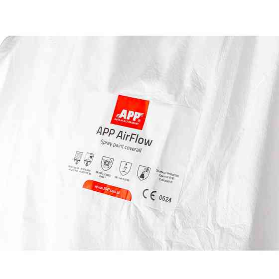 Комбінезон для захисту від фарби APP AirFlow, білий з синіми вставками, XXL, 090724 Вінниця