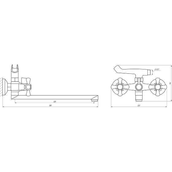 Смеситель для ванны DOMINO DBF-229-35F-SHARM (000013378) Киев