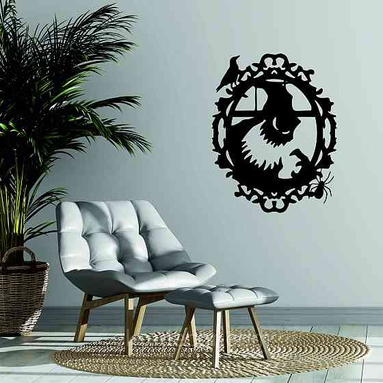 Декоративное настенное Панно «Монстр. Хэллоуин.», Декор на стену 90*70 см, Черный Киев