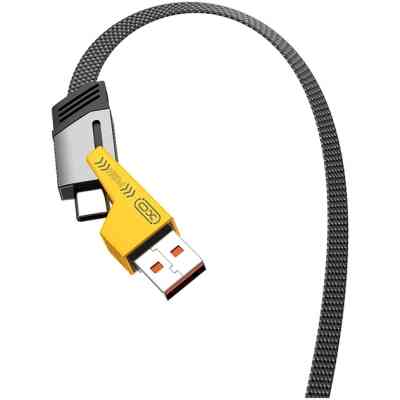 Дата кабель USB-C + USB A to USB-C + Lightning XO (NB283-CAI.gray) Винница