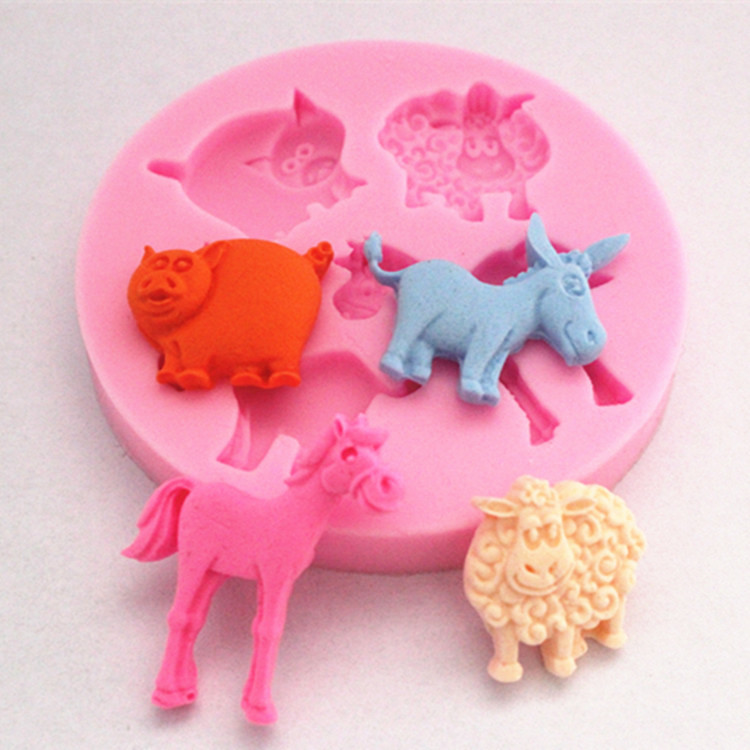 Молд силіконовий Тварини 68 мм рожевий Київ - фото 7