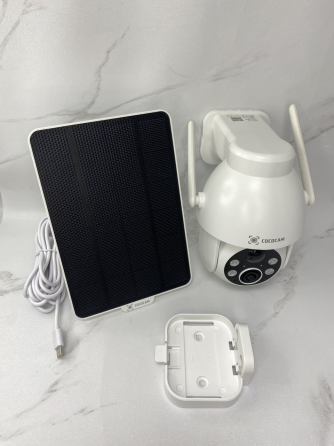 Б/У Камера видеонаблюдения COCOCAM ZY-C2 2K Wi-Fi PTZ с солнечной панелью, AI, ночное видение, IP66 Киев