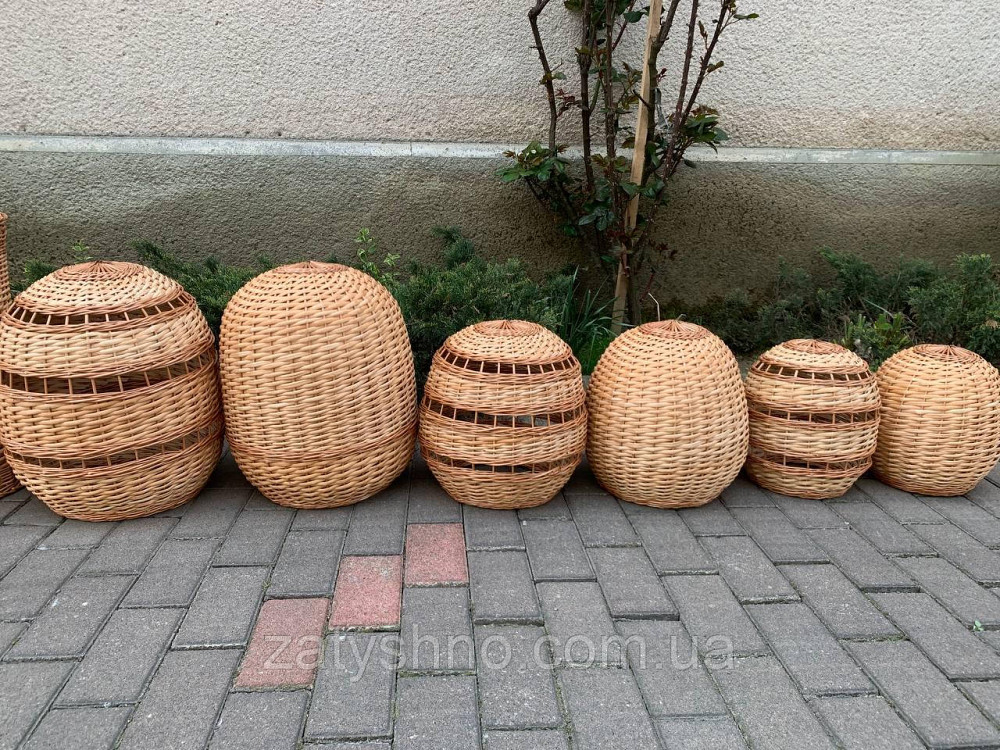 Круглая плетеная люстра из лозы 2 штуки Киев - изображение 3