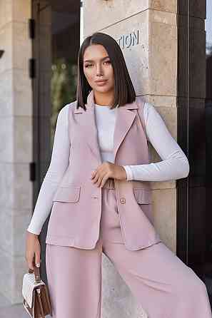 Жіночий брючний костюм з жилетом "Rakel" | Норма Бежевий, 46-48 Київ