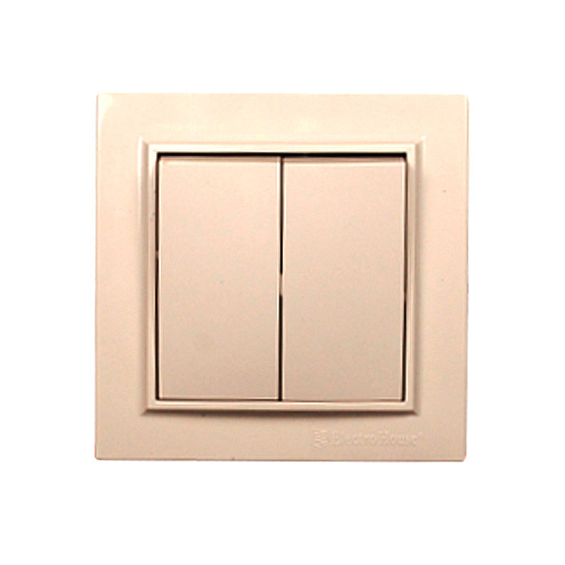 Выключатель двойной, Enzo латте Днепр - изображение 1