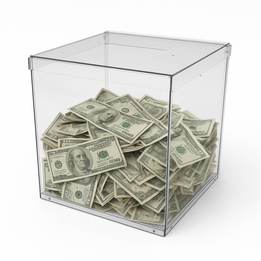 Ящик для пожертвований EKOSTAR 200х200х200 ПЕТ 1.5 мм. Объем 8 литров Киев - изображение 1