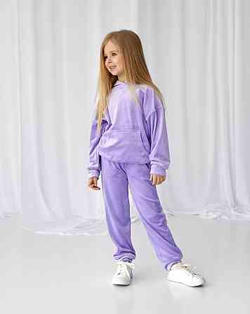 Дитячий велюровий костюм Кенгуру Лавандовий 110-116 Харків