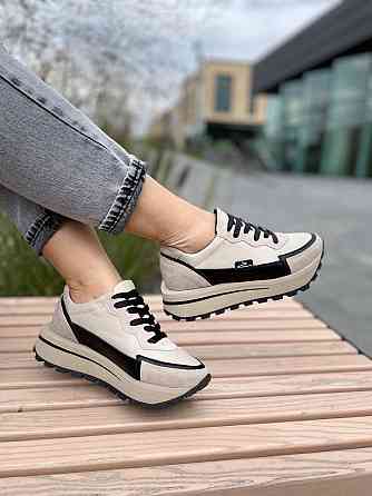 Olli Кроссовки женские OLLI кофе натуральная кожа весна-осень размеры 36-39 (4782) Коломыя