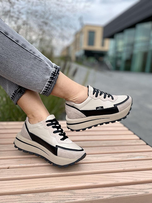 Olli Кроссовки женские OLLI кофе натуральная кожа весна-осень размеры 36-39 (4782) Коломыя - изображение 5