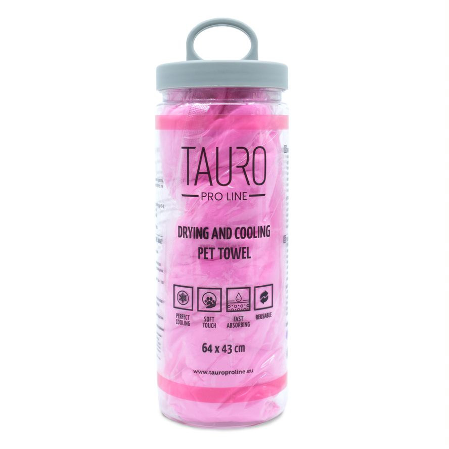 Tauro Pro Line Рушник для сушки та охолодження тварин 64 х 43 см рожевий Киев - изображение 1