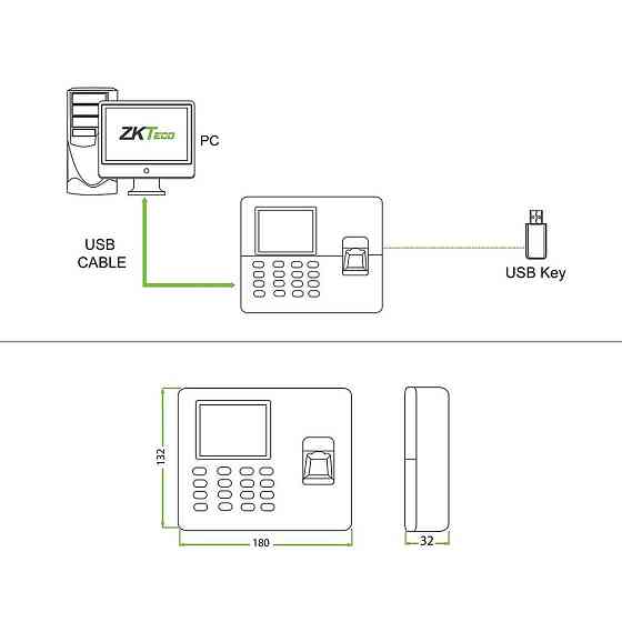Біометричний термінал обліку робочого часу ZKTeco LX50 Киев