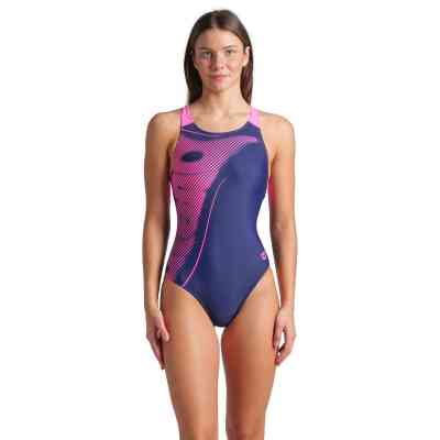 Купальник Arena Bright Glare Swimsuit V Back 008930-790 фіолетовий 40 (3468337533740) Винница