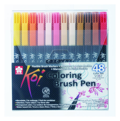 Набір маркерів Koi Coloring Brush Pen 48кол Sakura Київ - фото 1