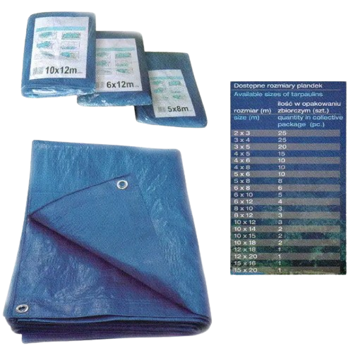 Тент 6*8м 40гр/м2 блакитний Plandeka BBC-R Житомир - изображение 2