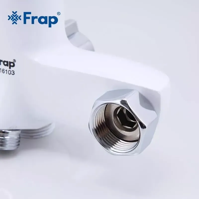 Смеситель для ванны с душевым гарнитуром Frap F2234 белый/хром Киев - изображение 4