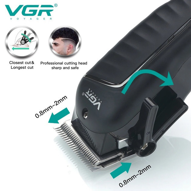 Електромашинка для волосся VGR, Професійна окантовочна машинка для стрижки волосся BR-70 Львів - фото 19
