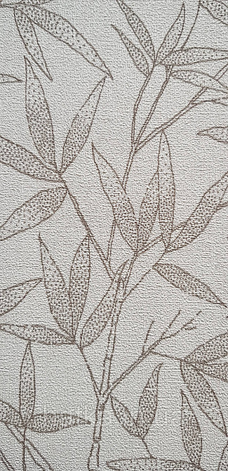 Шпалери вінілові на флізеліні метрові Rasch Novella 1,06х10 листя гілки матові коричневі на бежевому Київ - фото 2