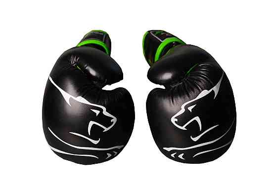 Боксерські рукавиці PowerPlay 3018 Jaguar Чорно-Зелені 10 унцій Кам'янське