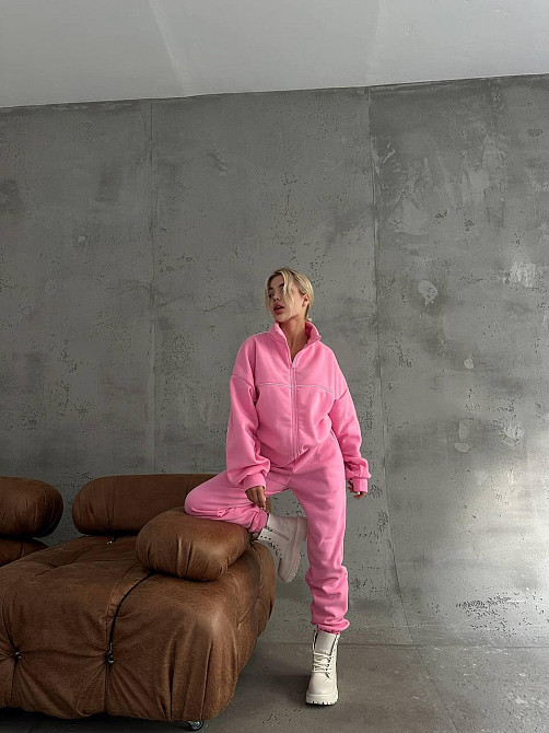 Женский теплый прогулочный костюм: кофта и штаны трехнитка на флисе Одесса - изображение 1