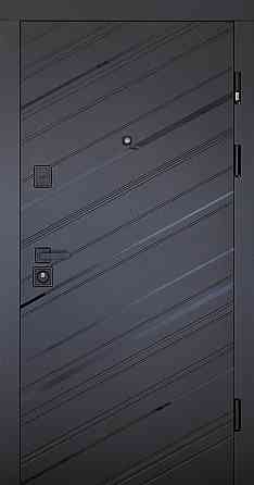 Входная дверь Abwehr Megapolis MG3 Rain 516/517 Черная шагрень + Белый супермат 960*2050 мм Киев