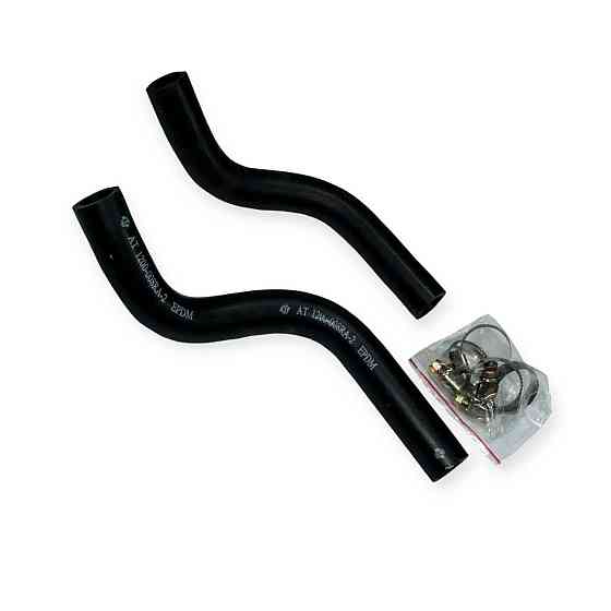 Патрубок 2108, 2109, 21099 (к-кт 2 шт салон) c хомутами AT печки Мукачево