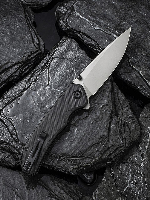 Нож складной туристический Civvi Brazen, (8.8 см) 14C28N / G10 черный Киев - изображение 2