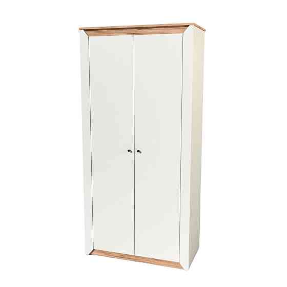 Шафа дводверна Еверест Нордік-990 Білий + Дуб крафт золотий (DTM-5535) Львів